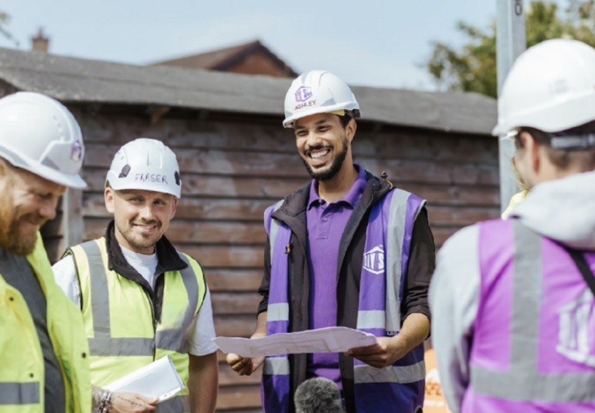 Fraser MacDuff with the DIY SOS team on site